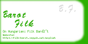 barot filk business card